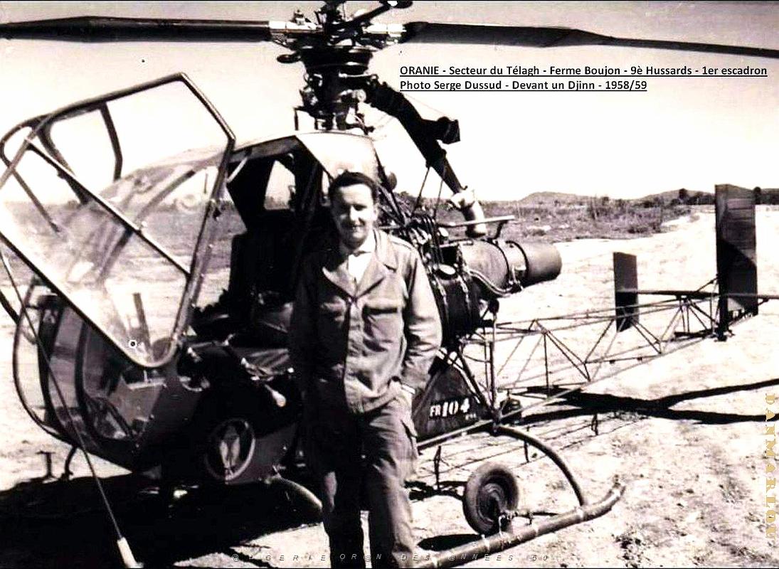 Le Telagh - Ferme Boujon - 9eHussards - Helicoptere Djinn - 1959.jpg